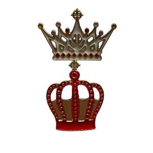 Queen Hearts Crown Lapel Pin Alice Wonderland Brooch Accessories Jewelry Badge